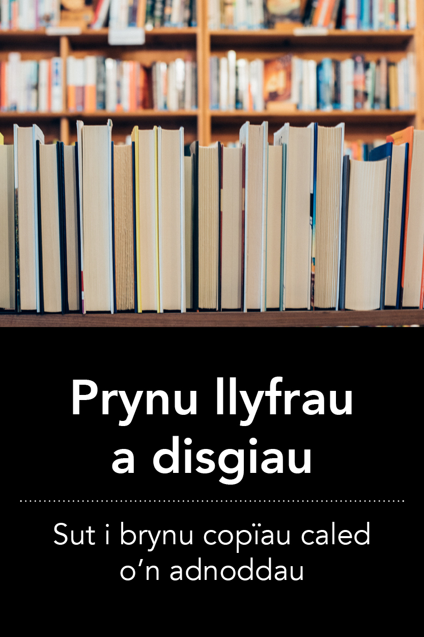 Prynu llyfrau a disgiau